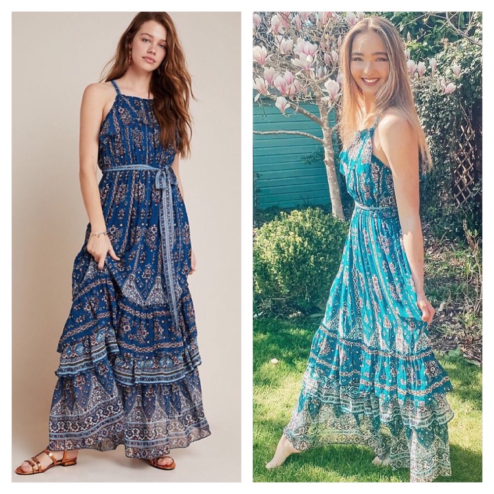 NWT ANTHROPOLOGIE SASHA RUFFLE MAXI DRESS - Picture 4 of 16